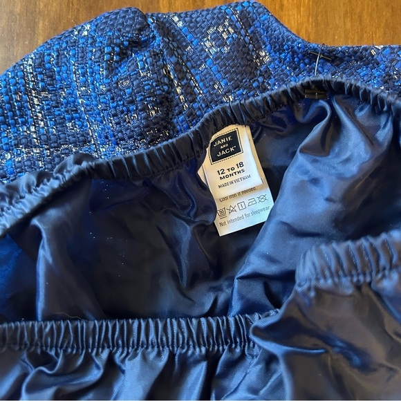 Janie and Jack Navy Plaid Baby Dress 12-18M NWT Holiday Party Outfit - Picture 9 of 9